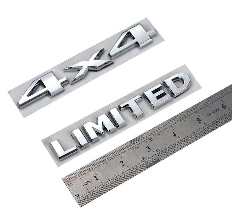 EmbRoom Universal LIMITED Plus 4X4 Sticker Emblem Rear Trunk Decal Badge (Chrome) - Image 2